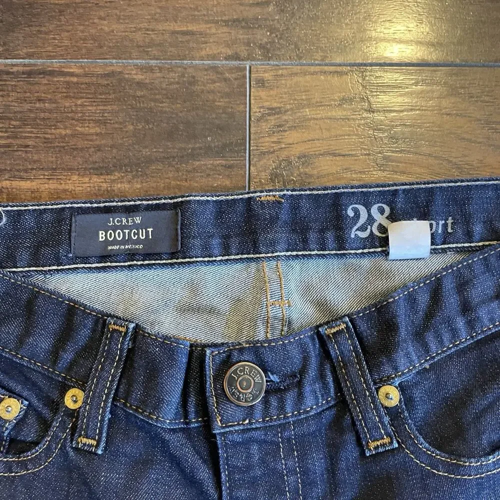 J Crew Jeans Bootcut Women’s Size 28 Dark Blue
